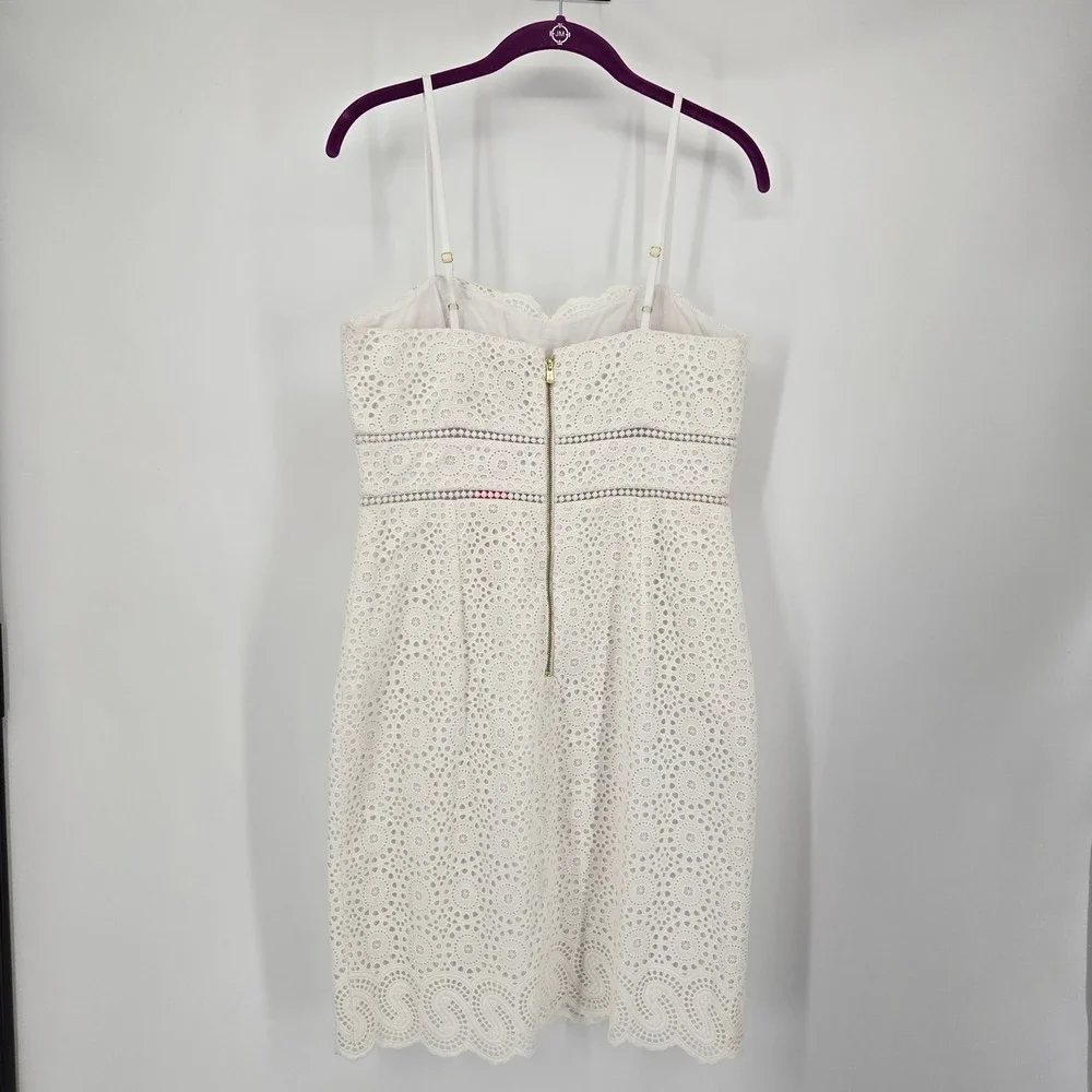 Lilly Pulitzer Jaida Dress White NWT 6 Bridal Shower Mini Short Graduation Dress - Picture 3 of 14